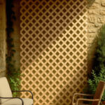 Panel de celosía sin marco de madera